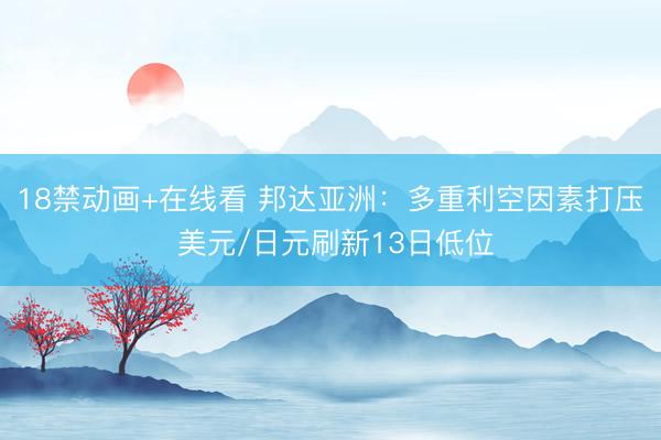 18禁动画+在线看 邦达亚洲：多重利空因素打压 美元/日元刷新13日低位
