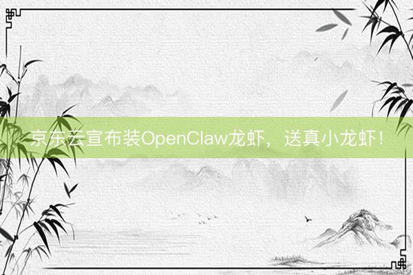 京东云宣布装OpenClaw龙虾，送真小龙虾！