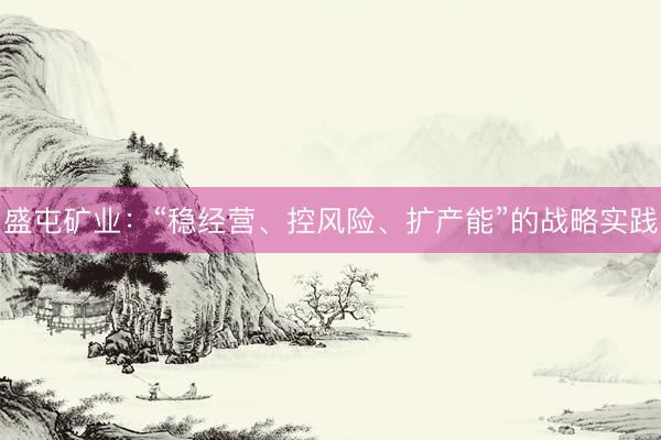 盛屯矿业：“稳经营、控风险、扩产能”的战略实践