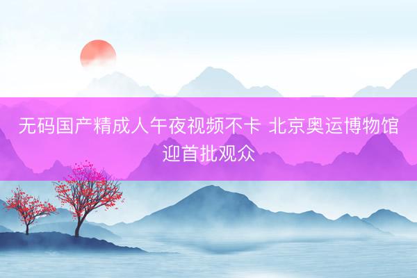无码国产精成人午夜视频不卡 北京奥运博物馆迎首批观众