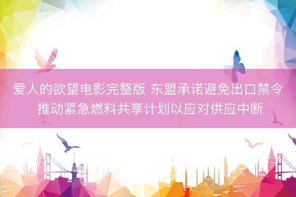 爱人的欲望电影完整版 东盟承诺避免出口禁令 推动紧急燃料共享计划以应对供应中断
