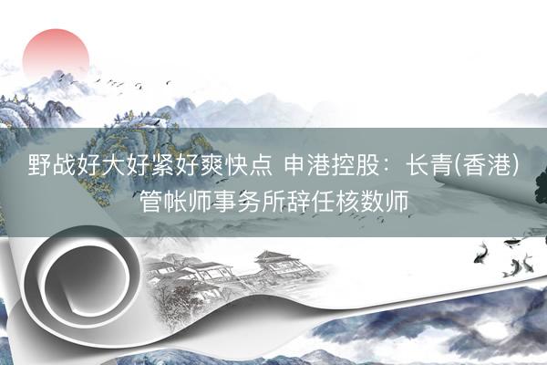 野战好大好紧好爽快点 申港控股：长青(香港)管帐师事务所辞任核数师