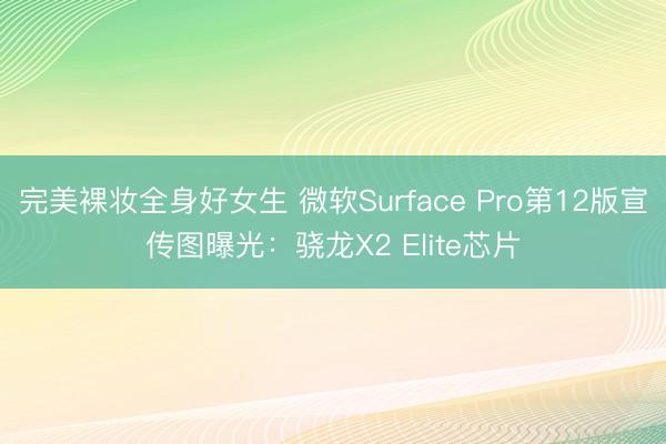 完美裸妆全身好女生 微软Surface Pro第12版宣传图曝光：骁龙X2 Elite芯片