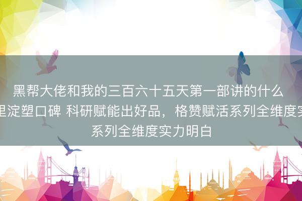 黑帮大佬和我的三百六十五天第一部讲的什么 品牌千里淀塑口碑 科研赋能出好品，格赞赋活系列全维度实力明白